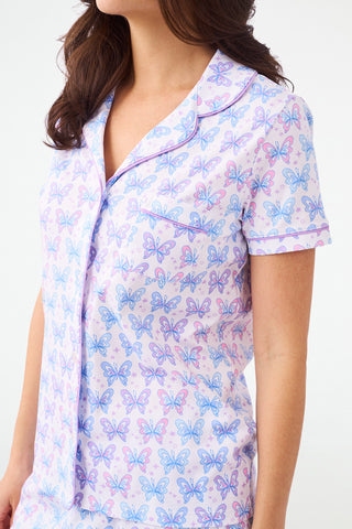 Roller Rabbit Flutter Polo Pajamas Lavender