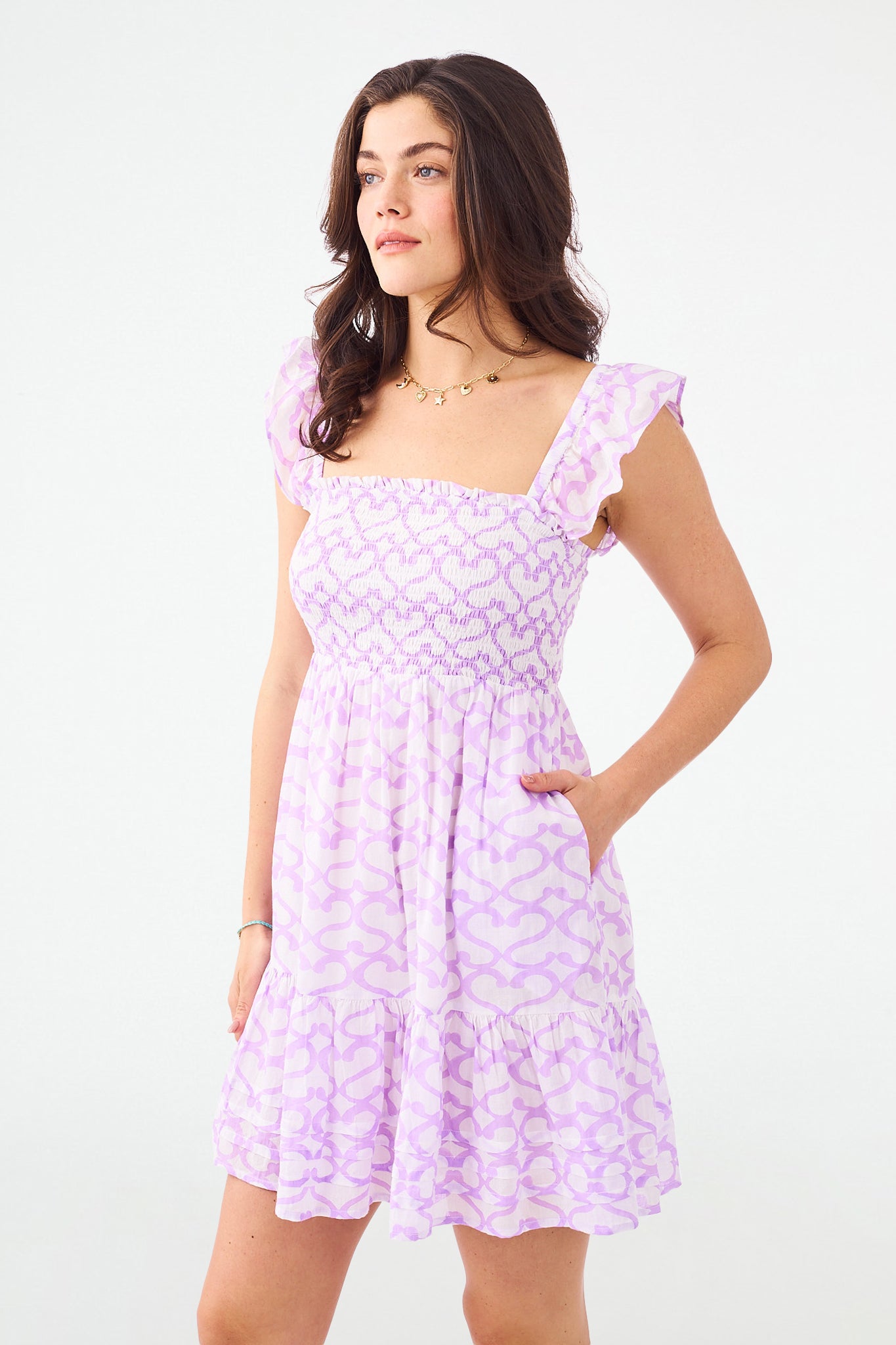 Roller Rabbit Big Cata Drew Dress Lavender view 3