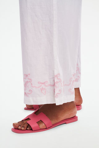 Lemon Bow Embroidery Chloe Pant