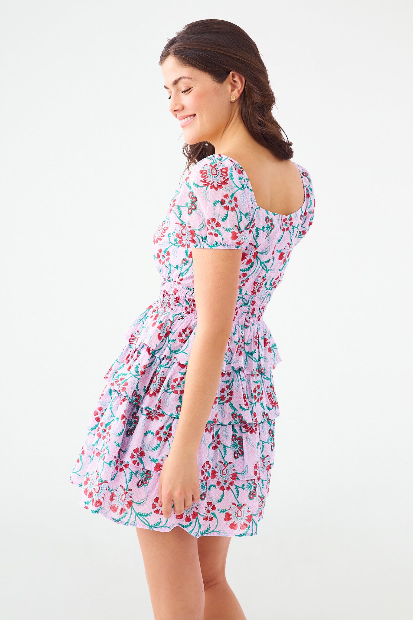 Roller Rabbit Tulsi Floral Alicia Dress Lilac
