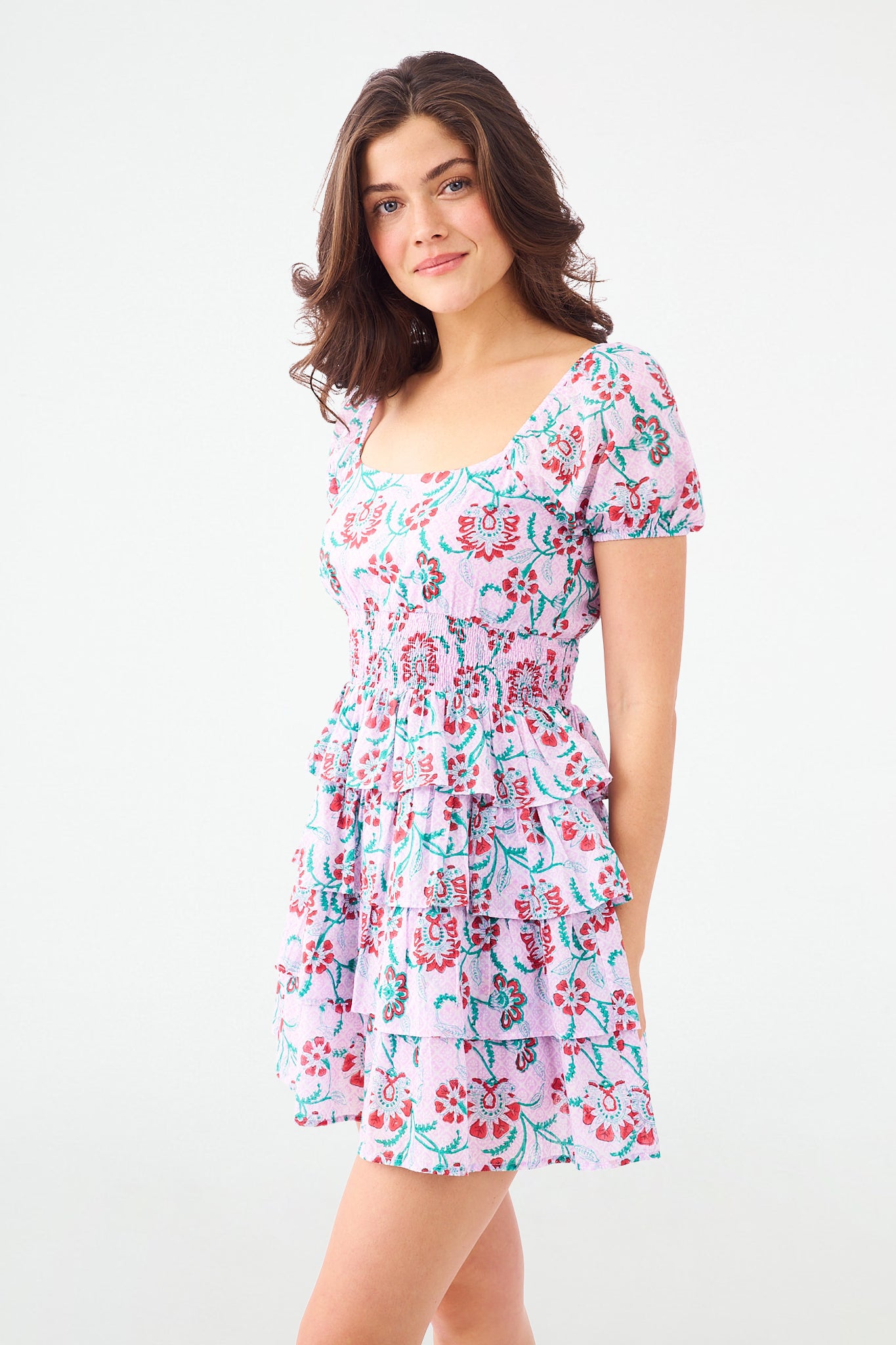 Roller Rabbit Tulsi Floral Alicia Dress Lilac