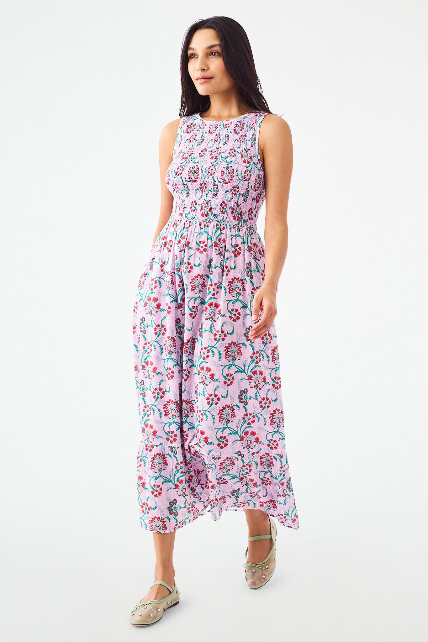 Roller Rabbit Tulsi Floral Emily Dress Lilac view 3
