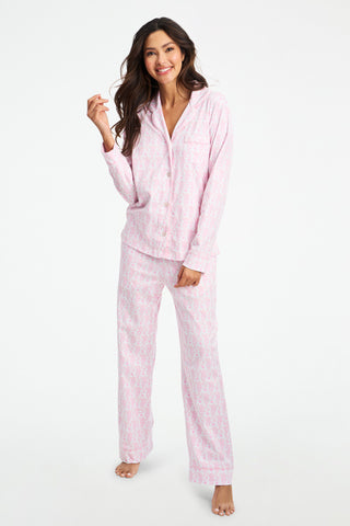 Lovely Monkey Long Sleeve Polo Pajamas