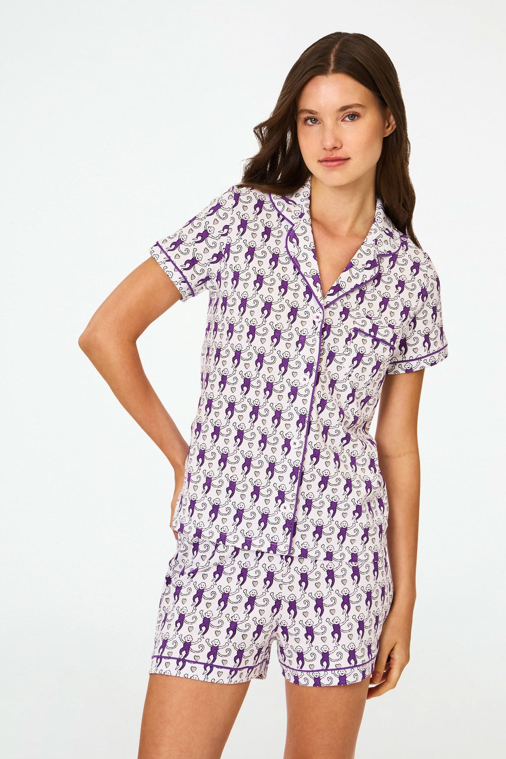 Campus Lovely Monkey Polo Pajamas | ROLLER RABBIT – Roller Rabbit