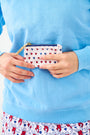 Roller Rabbit Hearts Coin Pouch Red/Navy 