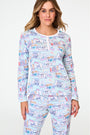 Roller Rabbit Blue Paris Monkey Pajamas