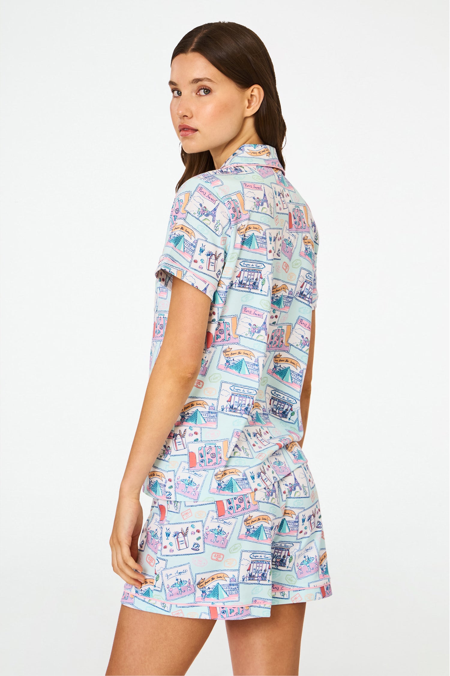 Roller Rabbit Blue Paris Monkey Polo Pajamas  view 5