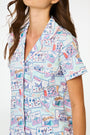 Roller Rabbit Blue Paris Monkey Polo Pajamas