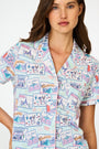 Roller Rabbit Blue Paris Monkey Polo Pajamas