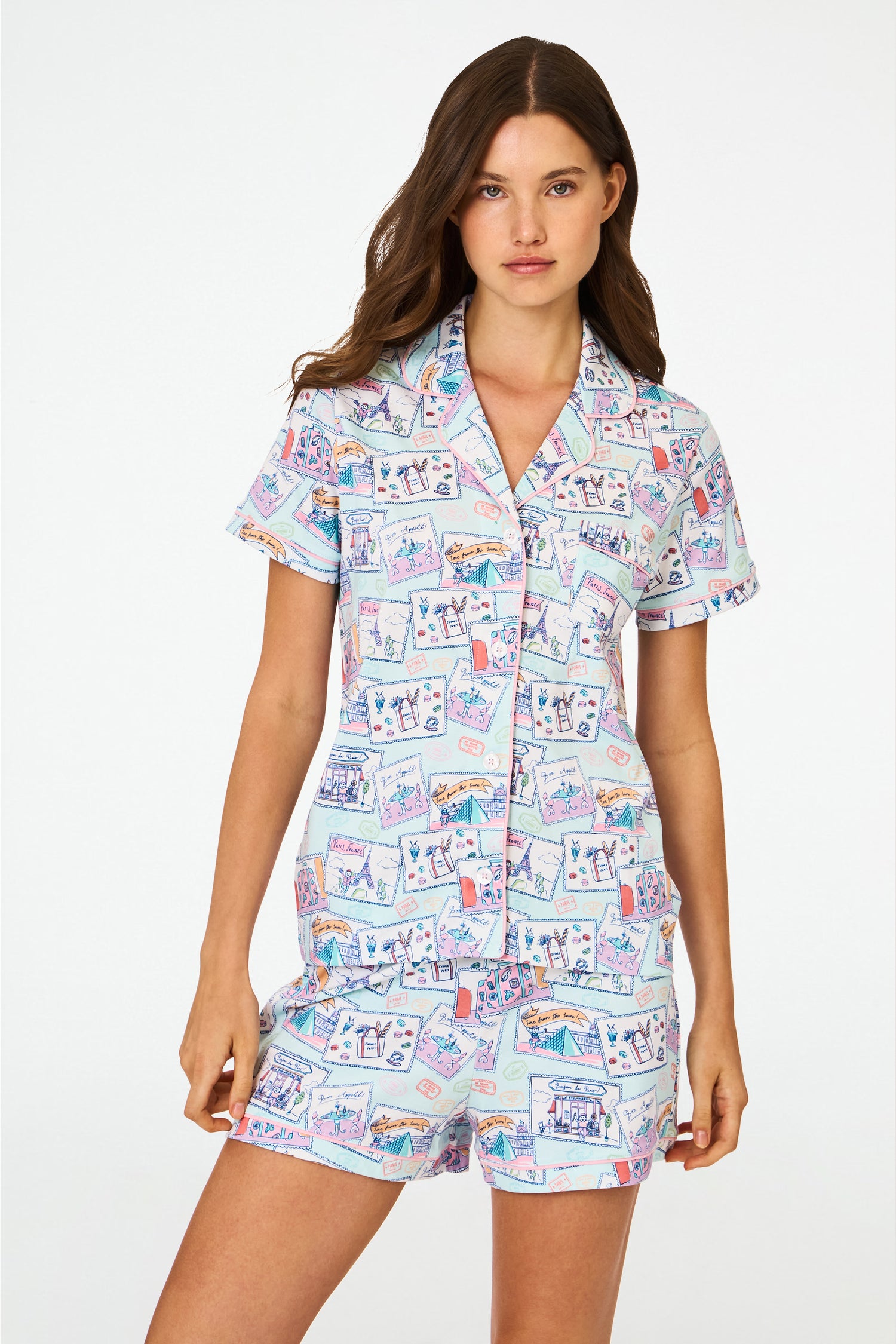 Roller Rabbit Blue Paris Monkey Polo Pajamas  view 3