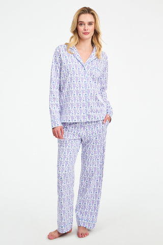 Monkey Long Sleeve Polo Pajamas