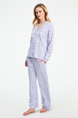 Monkey Long Sleeve Polo Pajamas