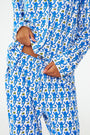 Monkey Long Sleeve Polo Pajamas