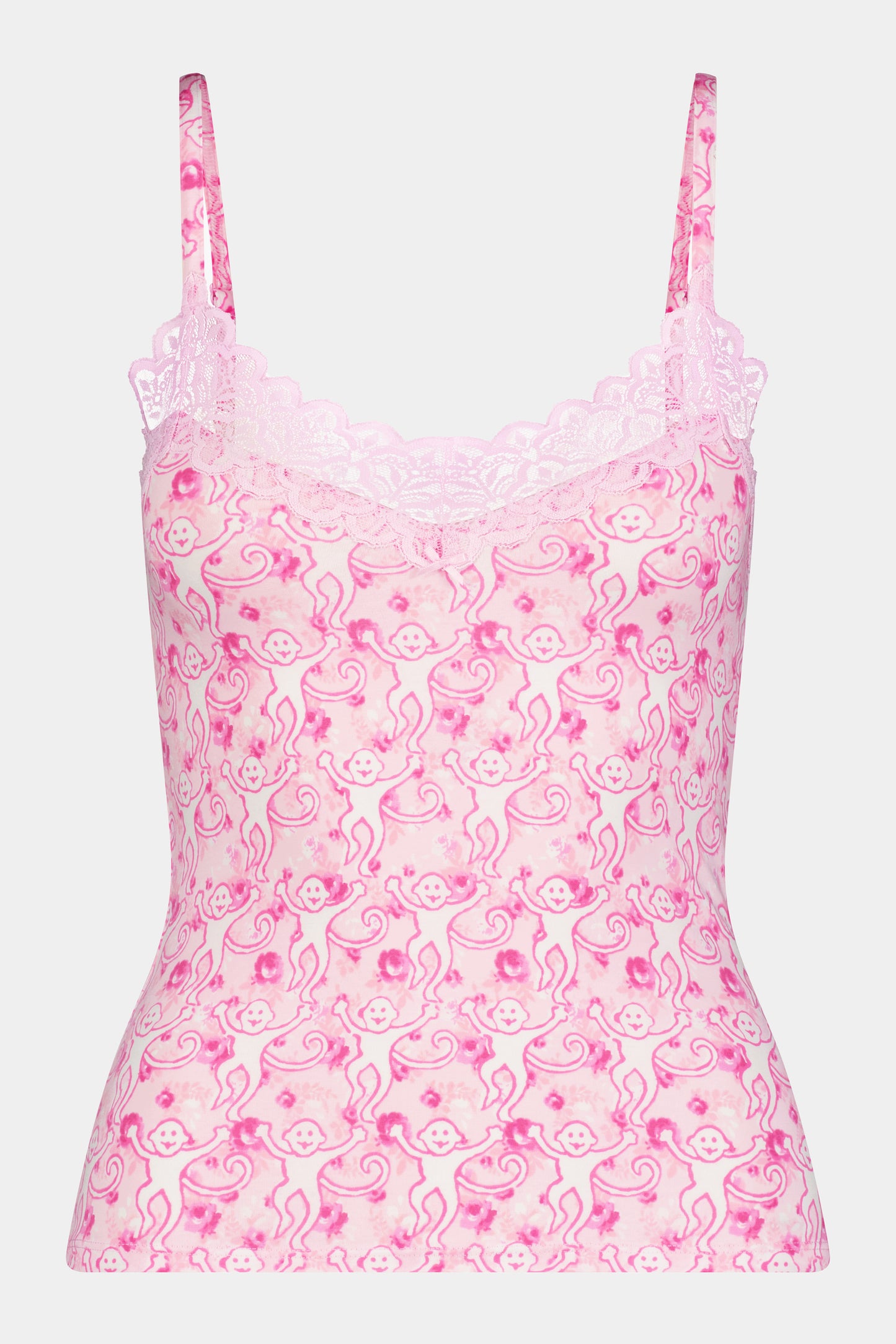 Roller Rabbit Pink Monkey Rosette Perry Cami