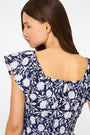 Roller Rabbit Navy Morris Floral Reese Top