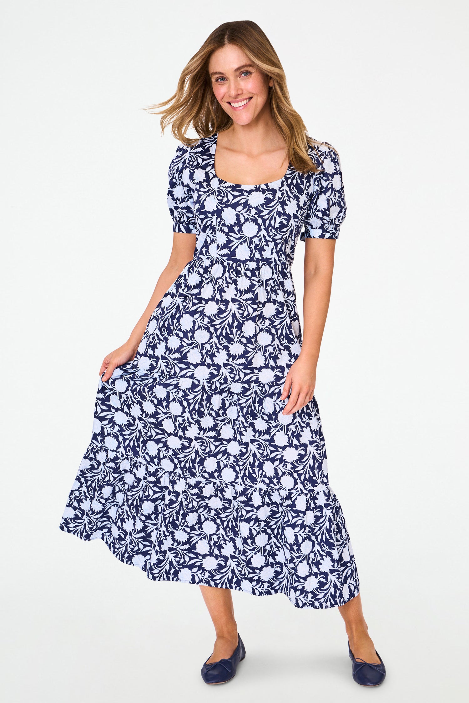Roller Rabbit Navy Morris Floral Scarlett Dress  view 1