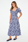 Roller Rabbit Navy Morris Floral Scarlett Dress