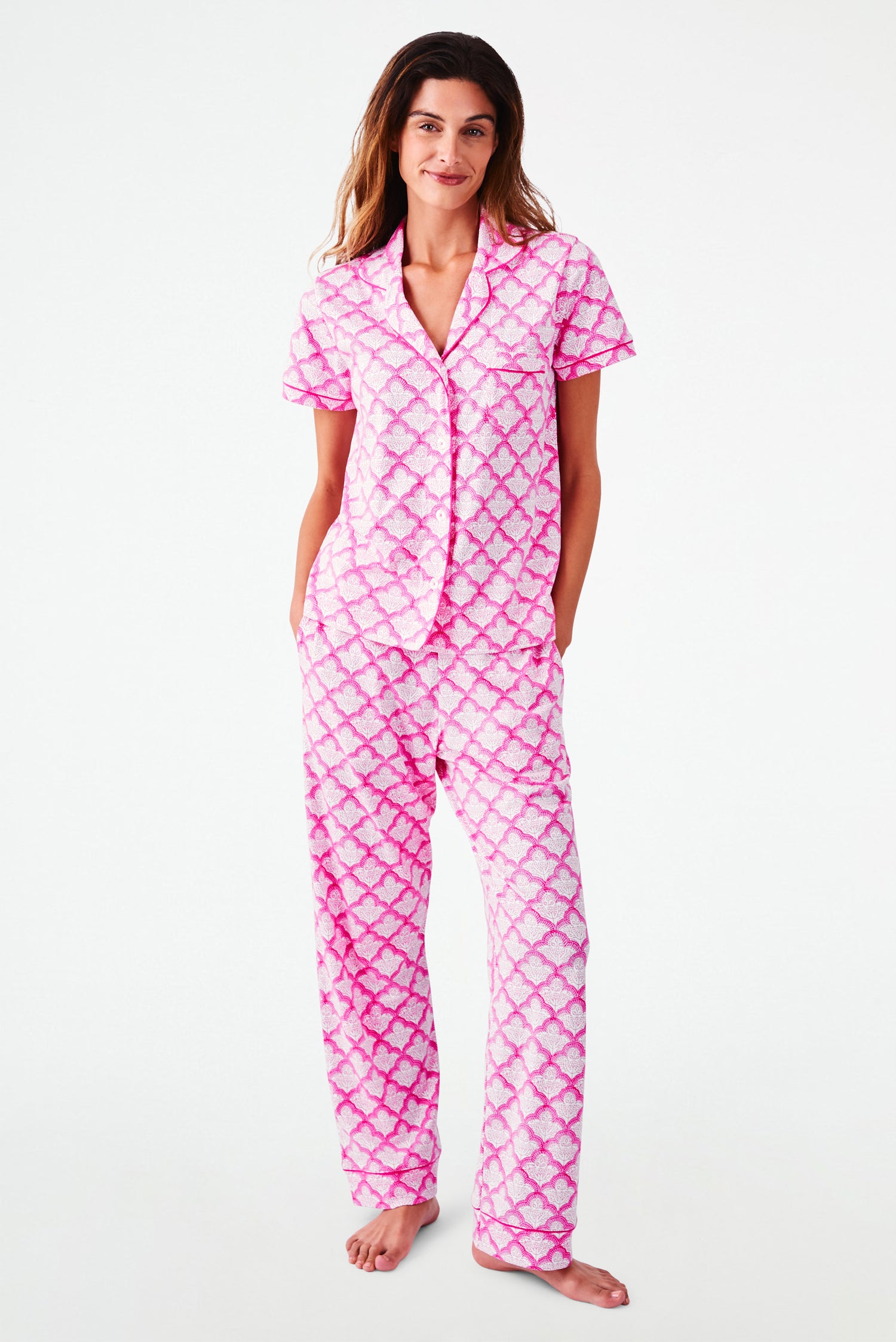 Roller Rabbit Hot Pink Jemina Fiora Pajamas