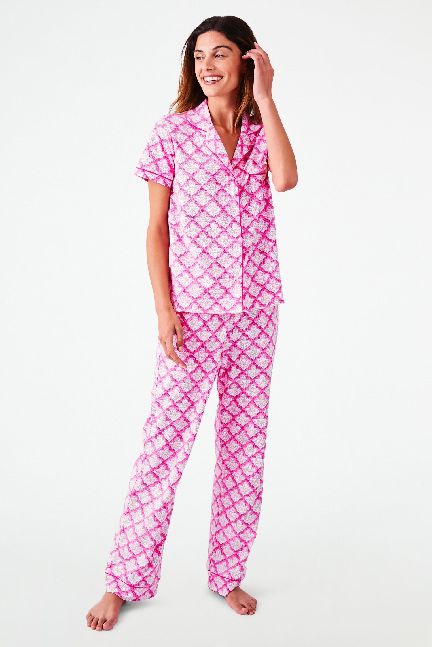 Roller Rabbit Hot Pink Jemina Fiora Pajamas