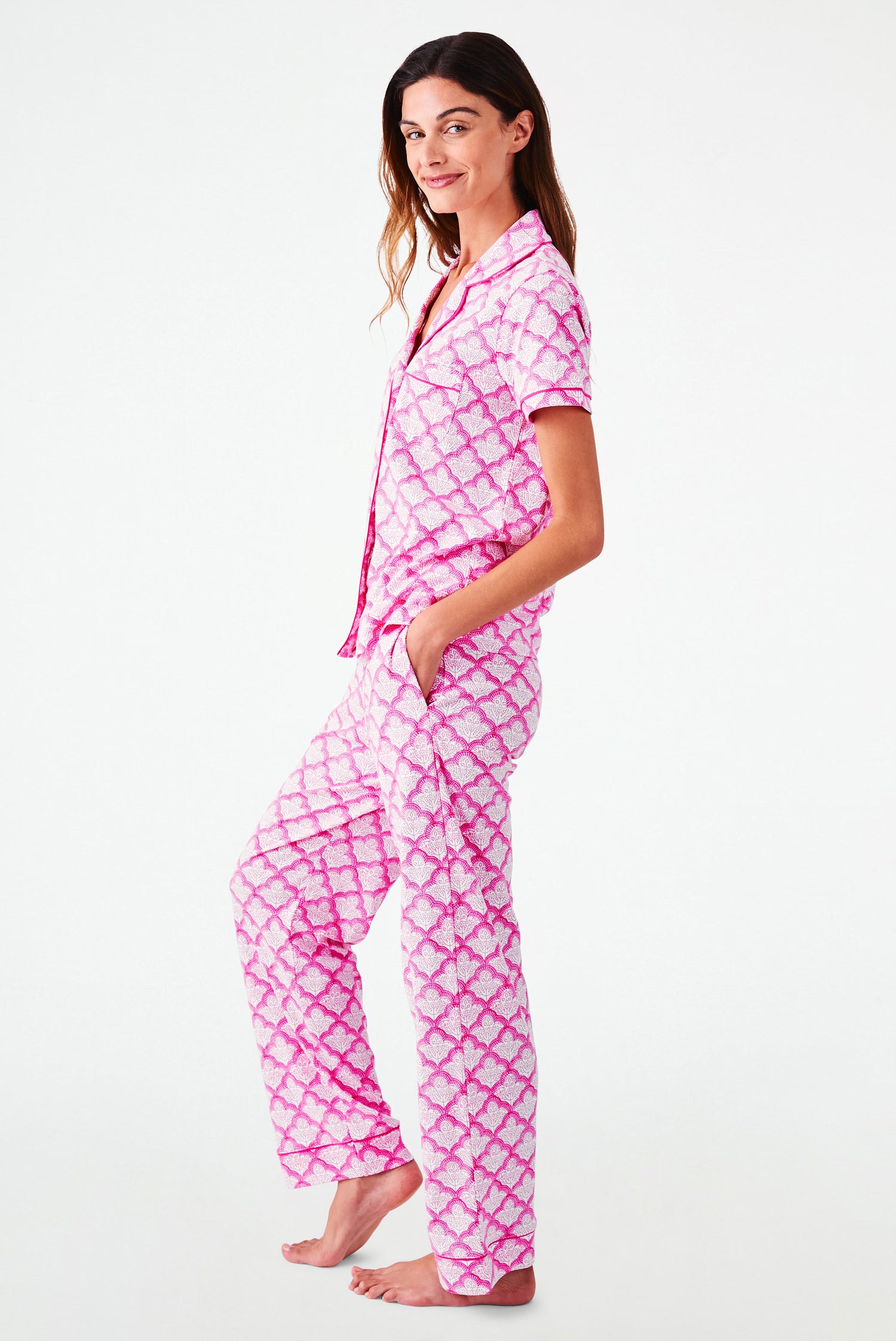 Roller Rabbit Hot Pink Jemina Fiora Pajamas