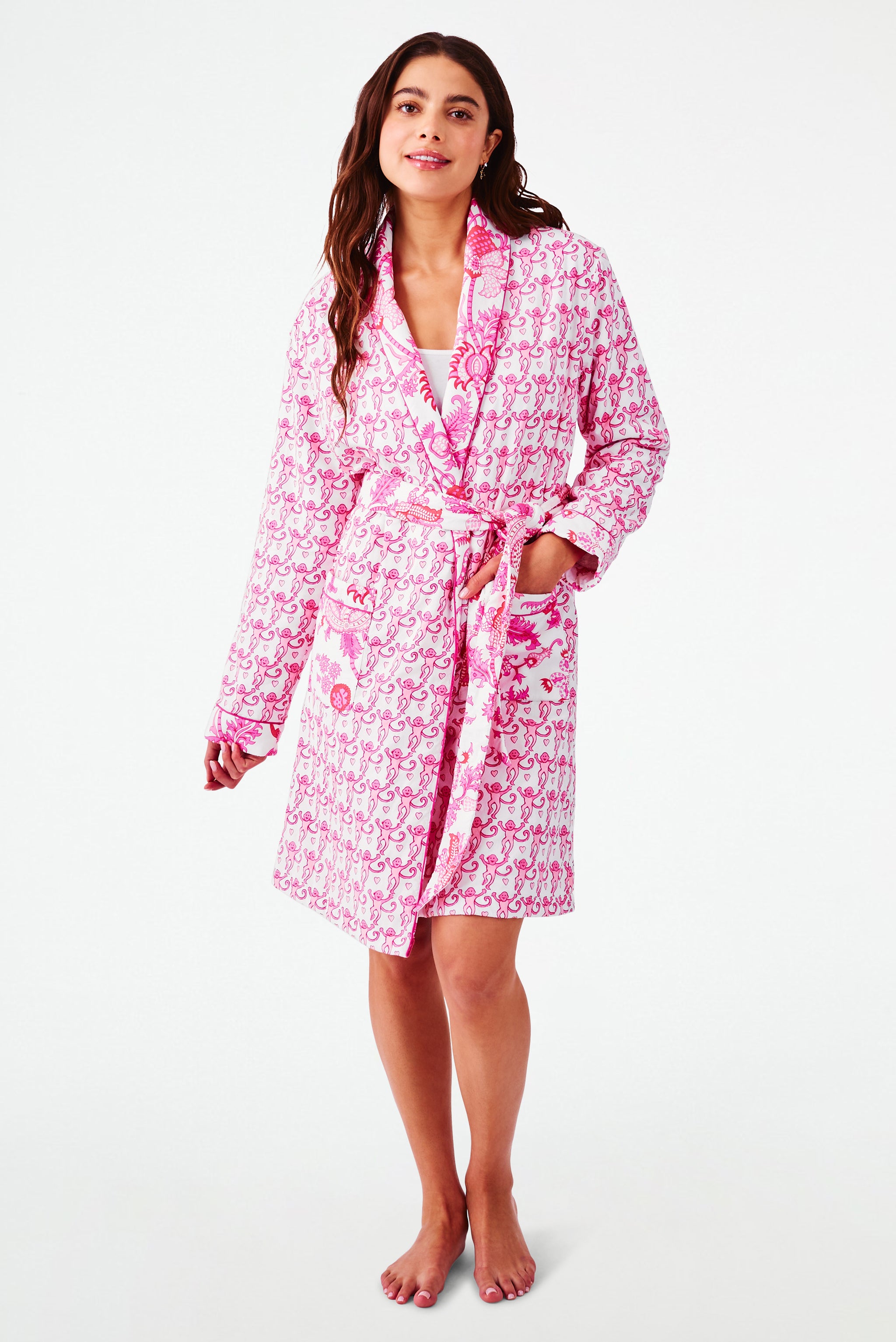 Monkey Bathrobe - Monkey hotsell Pattern Robe For Women / Men - Monkey Print Robe - Cute His & Hers One Size Fits Most Robe - Perfect Couple Gift