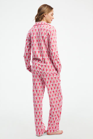 Monkey Long Sleeve Polo Pajamas