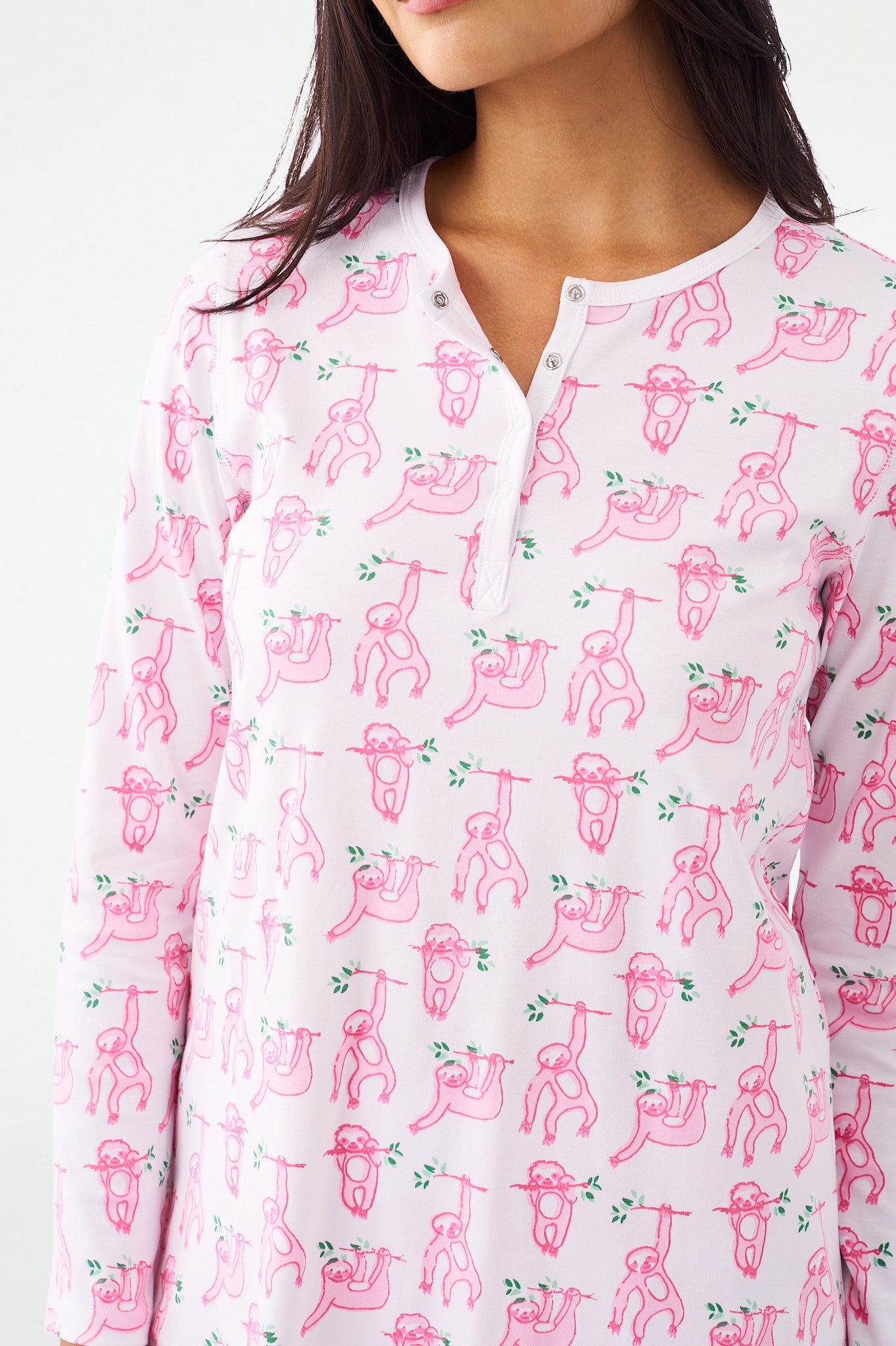 Roller Rabbit Sleepy Sloth Pajamas Pink