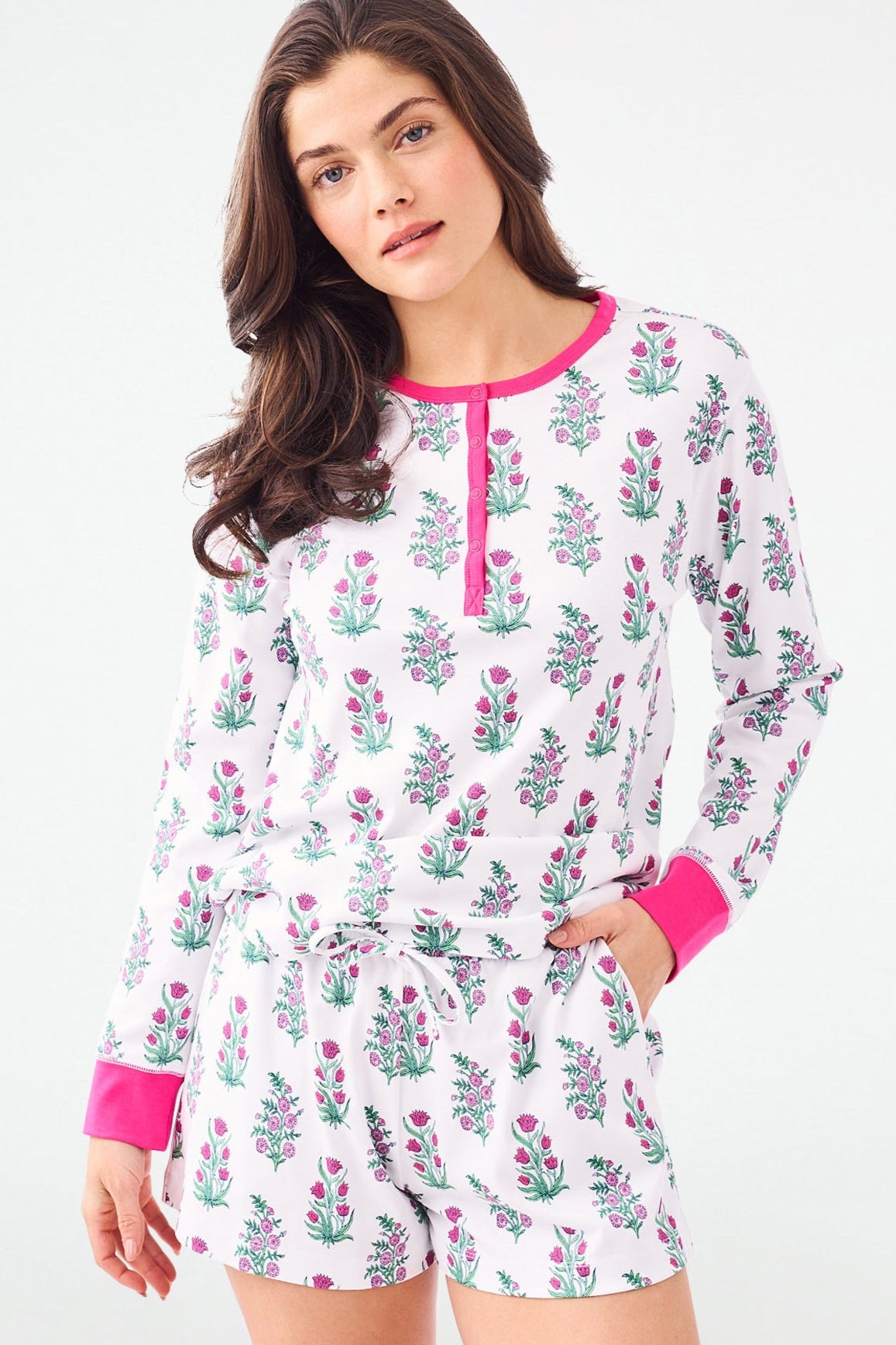 Roller Rabbit Wild Rose Hunter Pajamas Pink