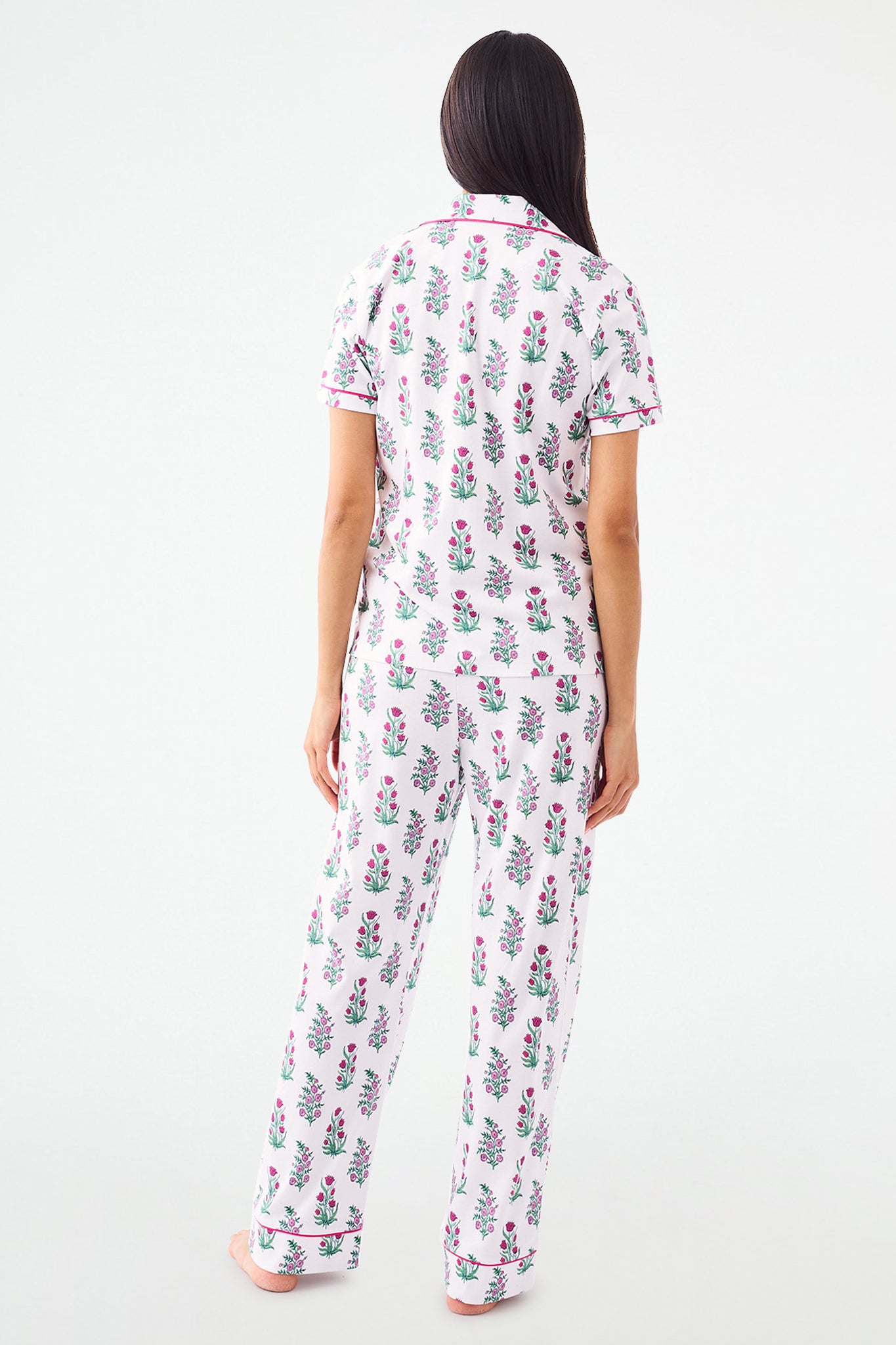 Roller Rabbit Wild Rose Fiora Pajamas Pink