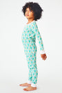 Roller Rabbit Kids Aqua Monkey Pajamas