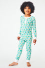 Roller Rabbit Kids Aqua Monkey Pajamas