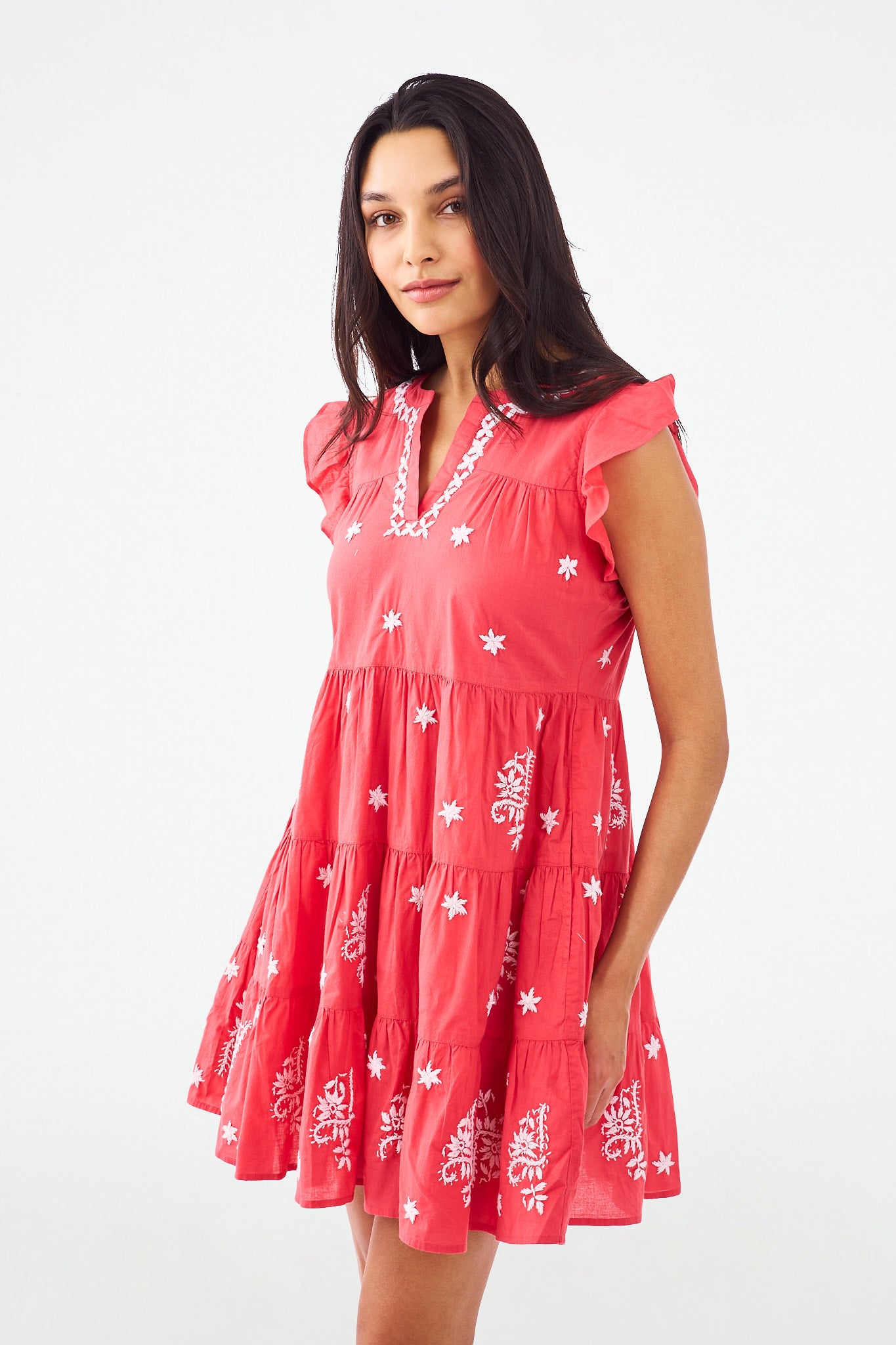 Roller Rabbit Vanna Embroidery Pippa Dress Red view 3