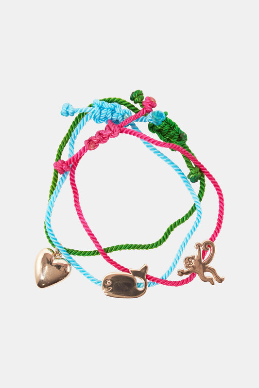 Roller Rabbit Rope Charm Bracelet Stack