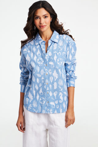 Seaside Stripe Boyfriend Shirt