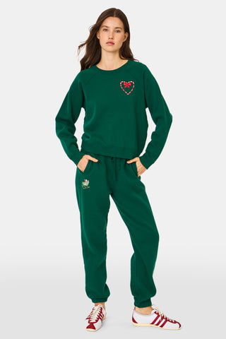 ROLLER RABBIT GREEN SNOW VILLAGE SWEATPANTS