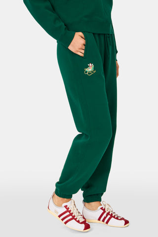 ROLLER RABBIT GREEN SNOW VILLAGE SWEATPANTS