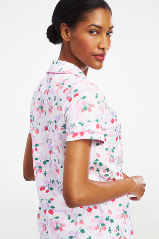 Strawberry Bows Polo Pajamas