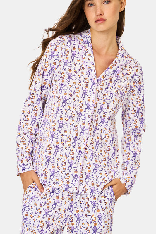 Trick or Treat Long Sleeve Polo Pajamas view 2
