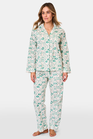 Roller Rabbit Green Woodland Toile Loungewear