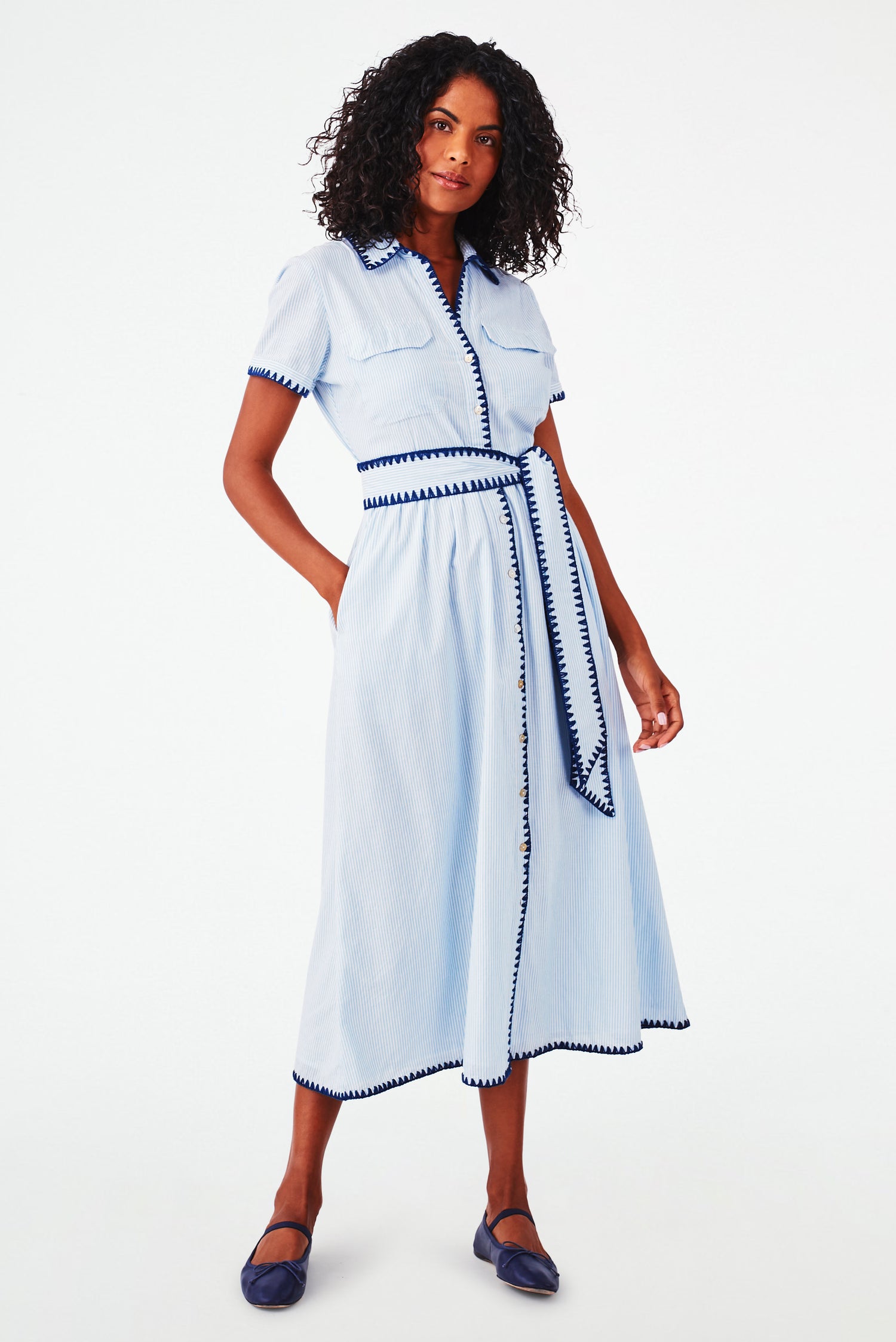 Roller Rabbit Blue Heritage Stripe Jillian Dress