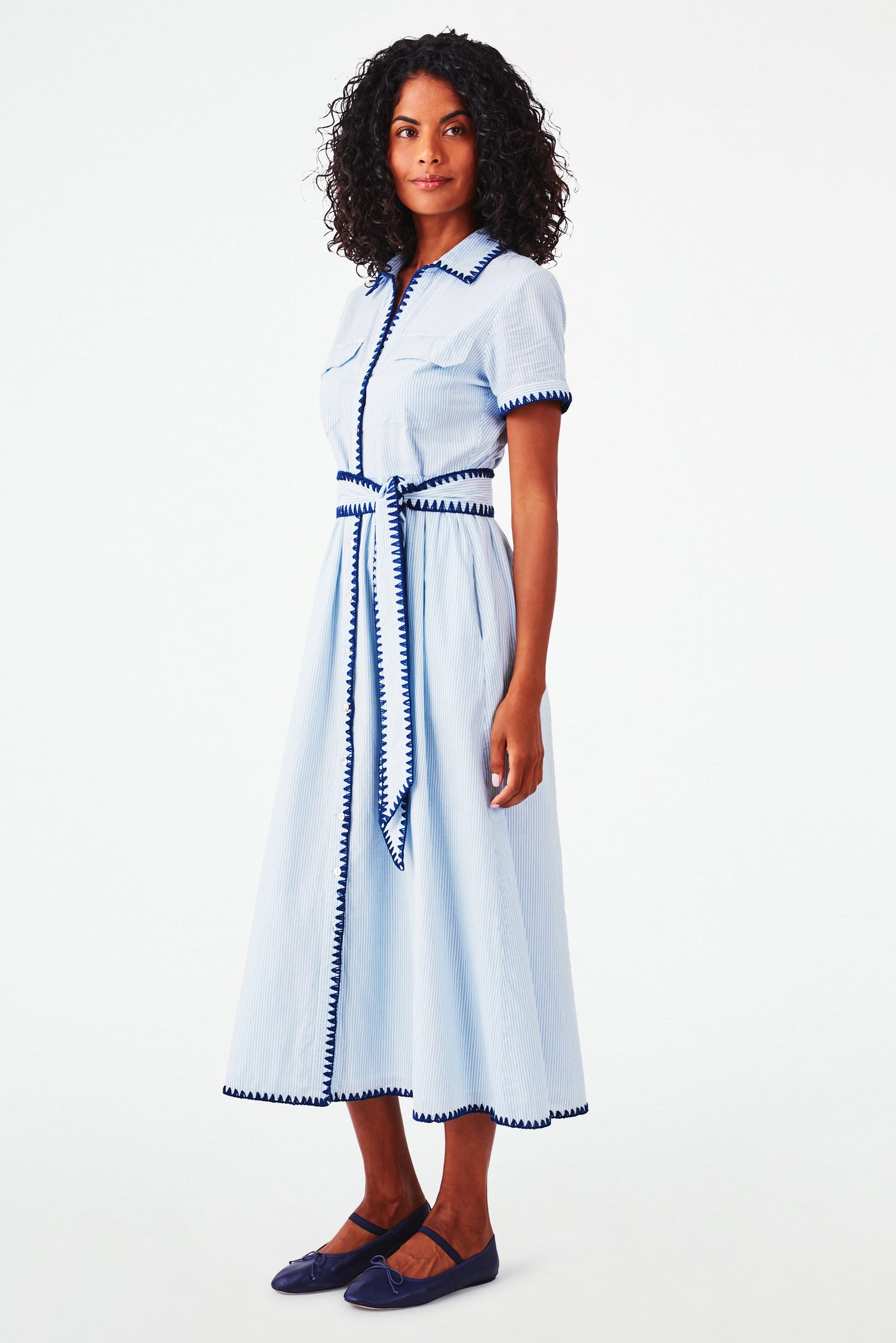 Roller Rabbit Blue Heritage Stripe Jillian Dress