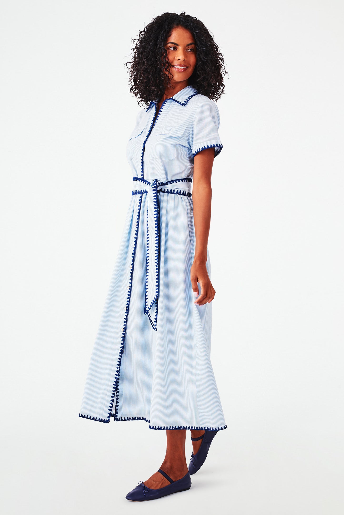 Roller Rabbit Blue Heritage Stripe Jillian Dress