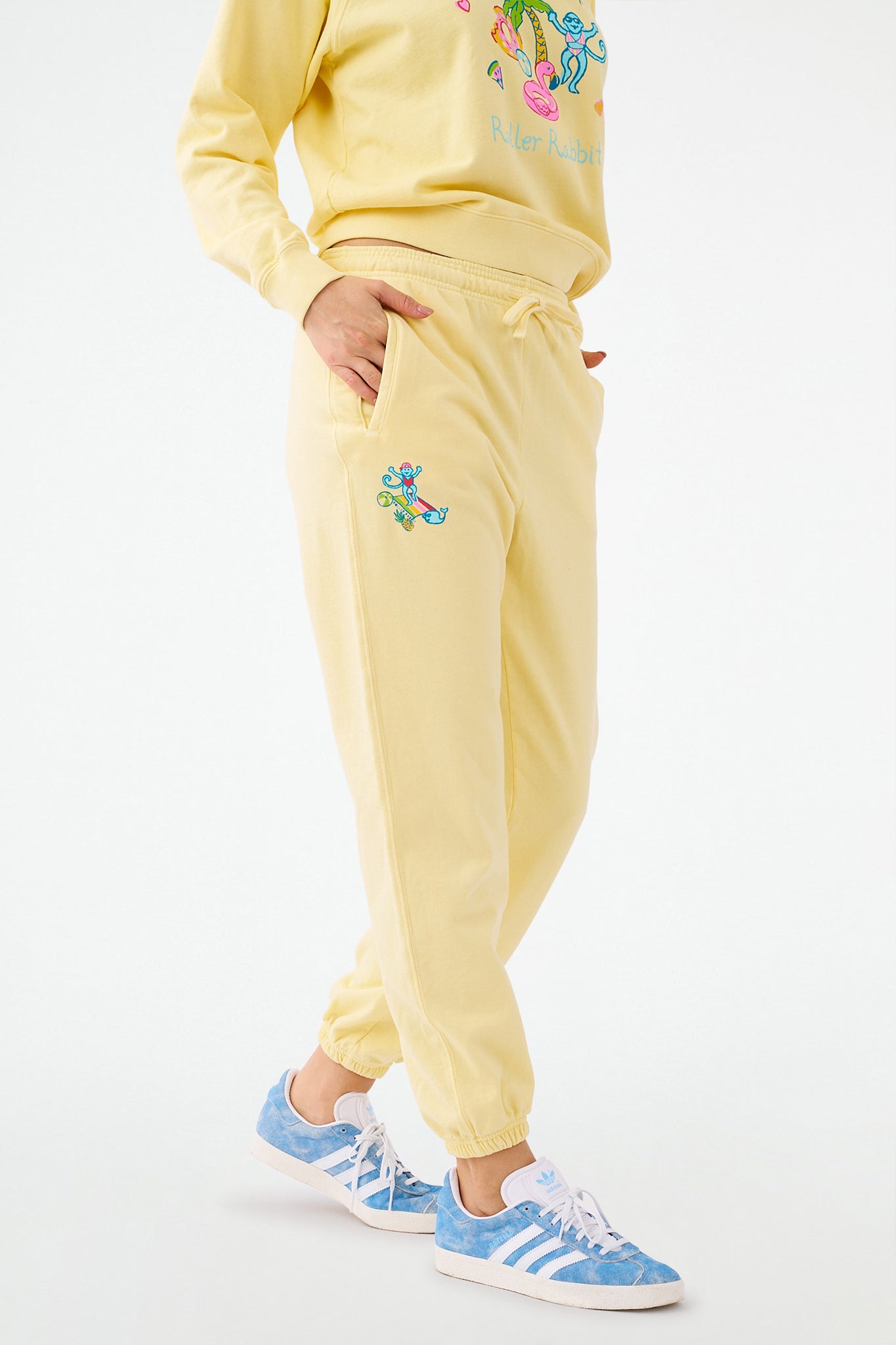 Roller Rabbit Pool Party Sweatpants Yellow view 3