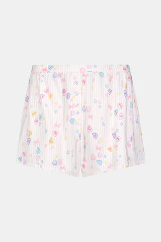 Roller Rabbit Pink Candy Heart Stripe Jones Shortie