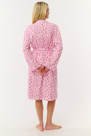 Roller Rabbit Pink Brunch Club Trixie Robe