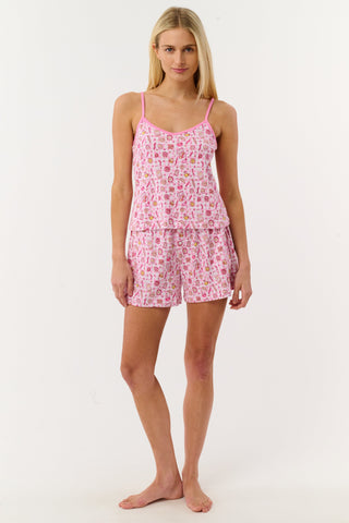 Roller Rabbit Pink Brunch Club Tiana Tank 