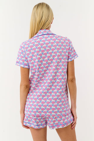 Roller Rabbit Pink Hathi Heart Polo Pajamas