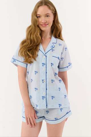 Roller Rabbit Blue Mini Monkey Livy Set