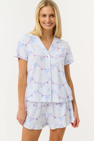 Snowflake Stripe Wyatt Polo Pajamas