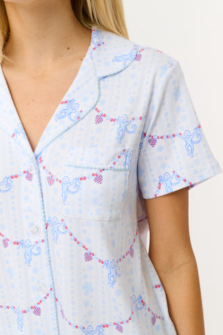 Snowflake Stripe Wyatt Polo Pajamas